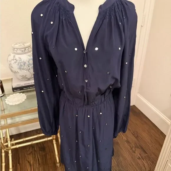 Lilly Pulitzer Turner Dress True Navy Silk
MM15 - Picture 4 of 8